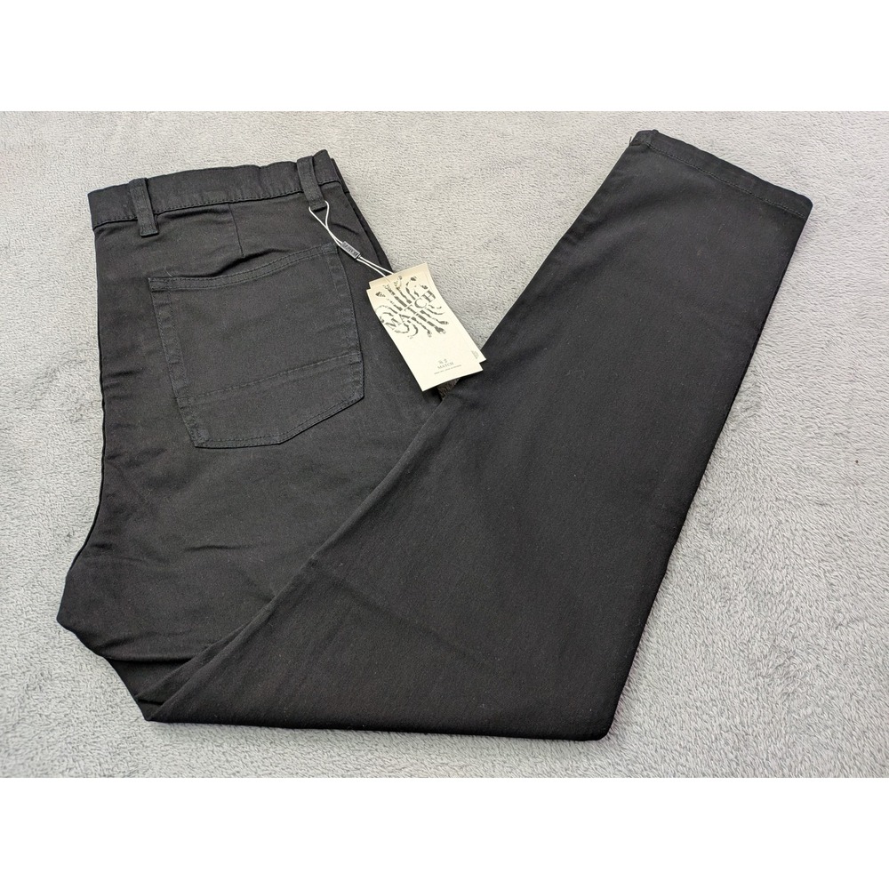 MATCHSTICK Mens Black Casual Straight Leg Pants Size XL 34 Tagged
